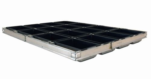 [51201480] VERBINDEND 16 BROODVORMEN 17X11CM H6CM TEFLON VOOR DRAAIEND OVEN (PLAAT 60X80CM)