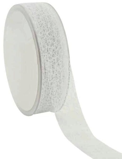 [60700058] RUBAN TREILLIS BLANC 25MM X 20M
