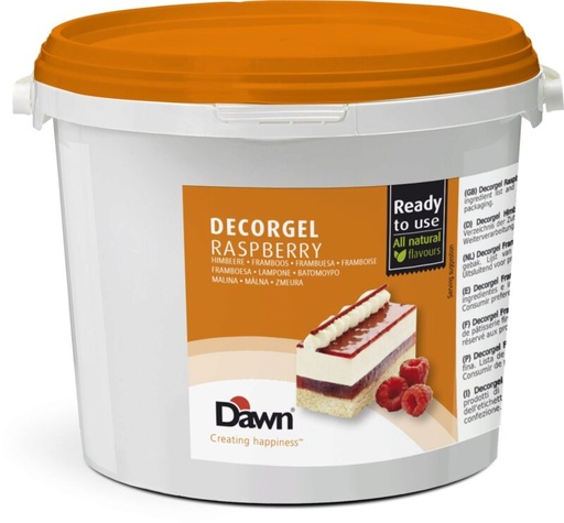 [03040416] DAWN DECORGEL RASPBERRY COLD GLAZE 3KG