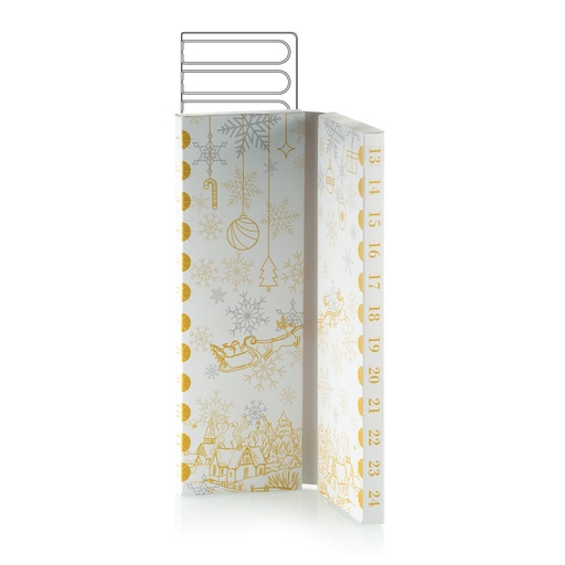 [00073211] SILIKOMART MOLD 10 GIFT BOXES CHRISTMAS COUNTDOWN - 10 BOXES "CHRISTMAS COUNTDOWN" + 20 THERMOFORMED SUPPORTS