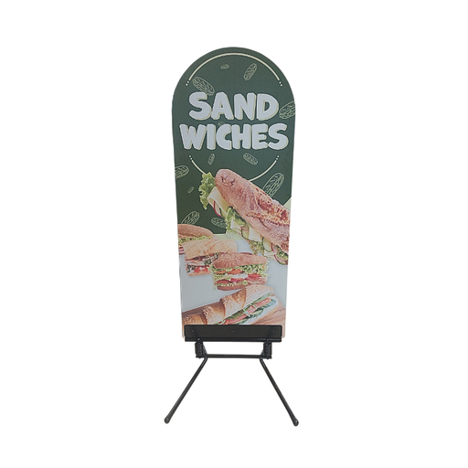 [00073256] "SANDWICH" STOEPOPSCHRIFT MET AFGERONDE UITSNEDING 60 x 150 CM + VOET