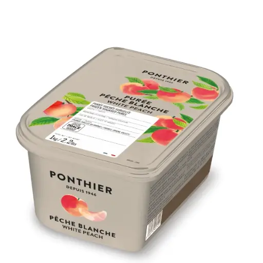 [00073341] ❄️PONTHIER 408 PUREE PECHE BLANCHE 10% 1KG