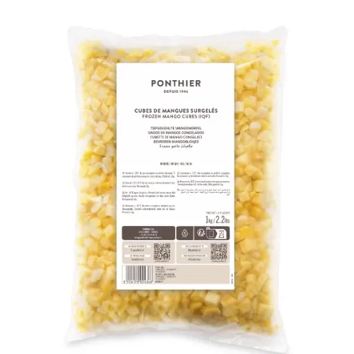 [00073344] ❄️PONTHIER 2436 MANGOBLOKJES 10X10MM IQF 1 KG