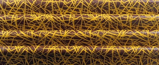 [08057024] 061182 PCB BEDRUKTE VELLEN MIKADO GOUD 40X25 CM 17 STUKS ***S/CD***