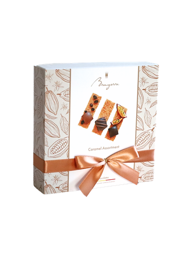 [11010072] BRUYERRE BOITE 9 PCES ASSORTIMENT CARAMEL 100GR 12PIECES en attente choco