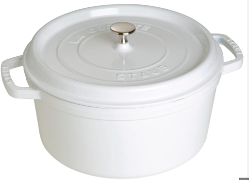 [00073923] STAUB ROUND WHITE COCOTTE 28CM  6.7L