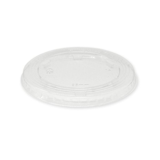 [00074021] COUVERCLE PET PLAT TRANSP SANS TROU ø95MM PAQUET DE 50 PCES