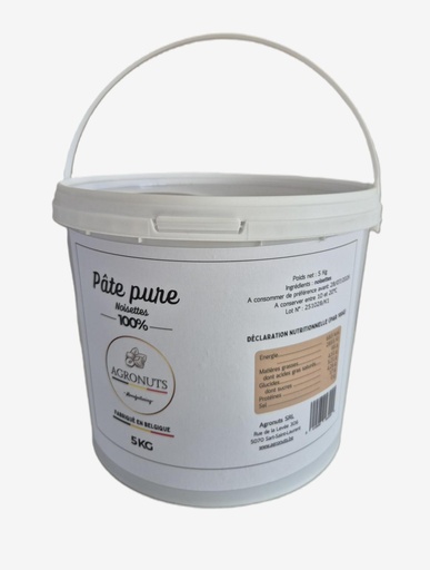 [00074039] AGRONUTS PATE PURE NOISETTES 100% 5KG
