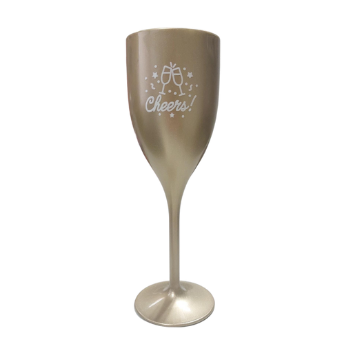 [00074053] VENUS FLUTE GLASS "CHEERS!" POLYMER 17CL