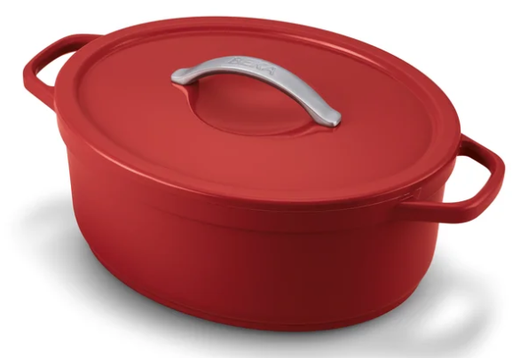 [00074128] BEKA PLUME OVAL RED COCOTTE 31CM CERAMIC 