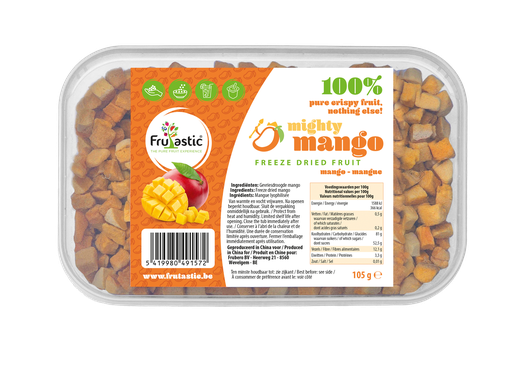 [00074167] LYOPHILIZED MANGO CUBES 10MM 105G TRAY