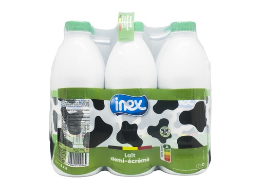 [00074225] INEX 6012 LAIT *DEMI ÉCRÉMÉ* UHT PET 6 X 1L ***EPUISE MAPTREM, REMPLACE PAR 00073137***