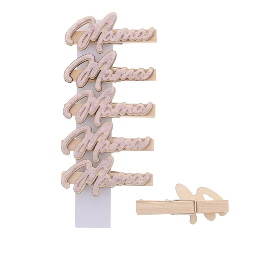 [00074479] ROZE KLEM "FLOWERY" - MAMA 6ST 74 X 18MM H35MM