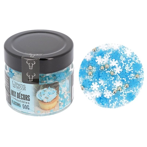 [00074515] GEMENGDE SNEEUWVLOKDECORATIE MIX 60G
