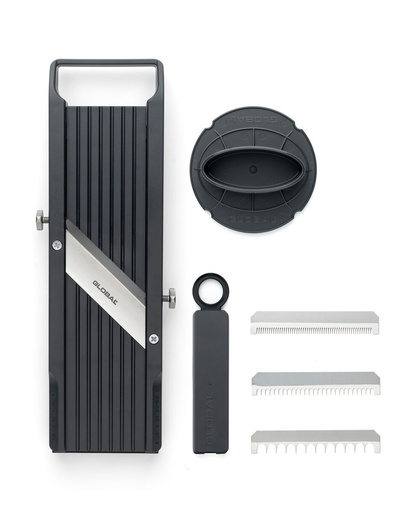 [00074526] GLOBAL MANDOLINE JAPONAISE 64MM 3 LAMES + PROTEGE DOIGTS