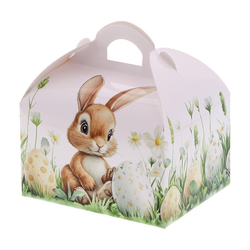 [00074543] BALLOTIN AVEC POIGNEE 250GR BUNNY "CARAMEL" 10 X 8CM HT11CM