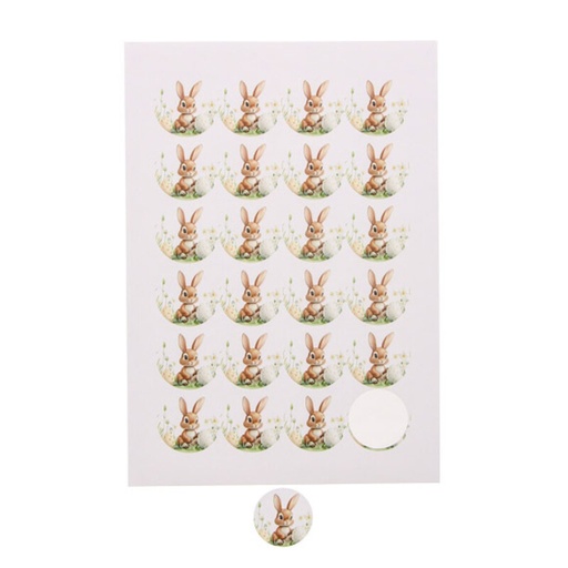 [00074556] 4CM STICKER BUNNY "CARAMEL" 24ST