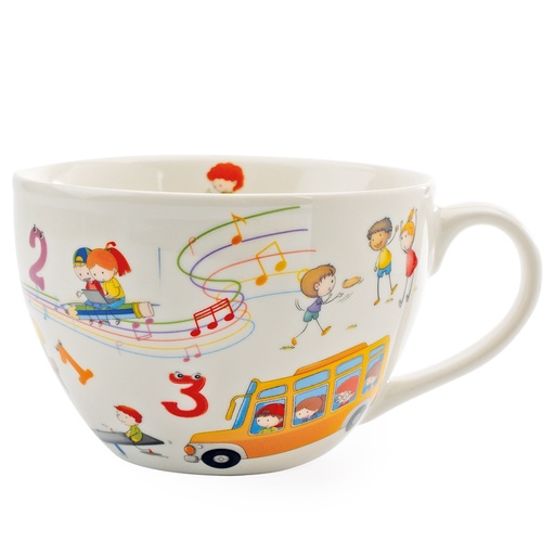 [00074650] GRANDE TASSE ANNEE SCOLAIRE DIAM 11.5CM HT 8CM