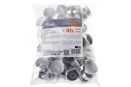 [00074655] TEALIGHT CANDLES 4-HOUR BURN TIME 50 PCS