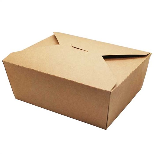 [00074703] RESEALABLE KRAFT TRAY 1300ML 17 x 13.5CM H6.5CM 25PCS