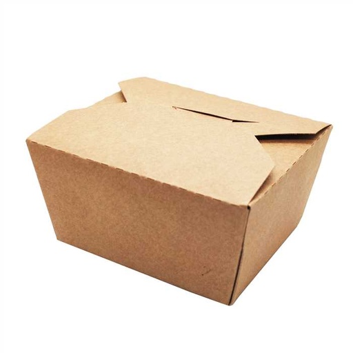 [00074725] RESEALABLE KRAFT TRAY 750ML 12 x 10.5CM H6.5CM 25PCS