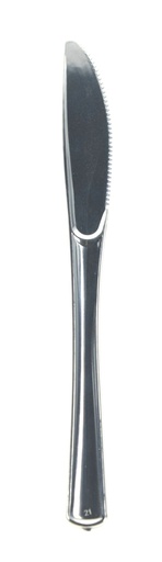 [00074747] SILVER PLASTIC KNIFE 20CM PACK OF 50 PCS