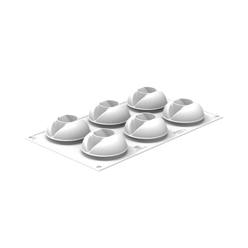 [00074766] SILIKOMART MARITOZZO 135 VORM – SET VAN 2 SILICONENVORMEN N.6 Ø68 H40MM + N.12 68 x 31MM H25MM