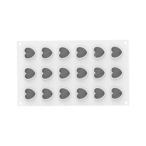 [00074773] SILIKOMART CUORE XS 13 SILICONE MOULD N.18 34 x 33 H20MM