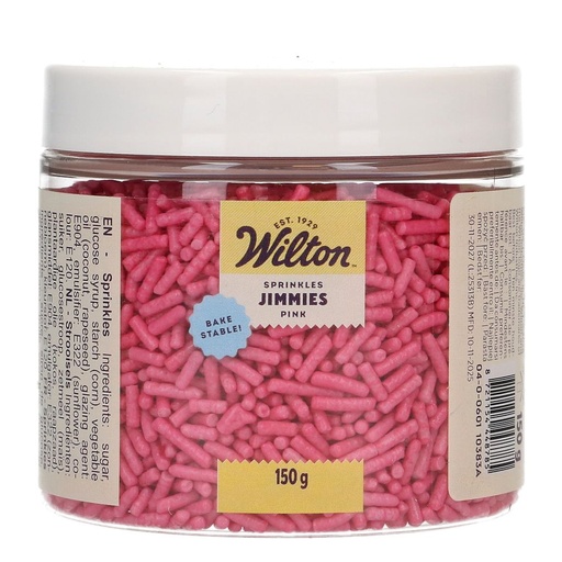 [00074849] WILTON PINK JIMMIES SPRINKLES 150GR