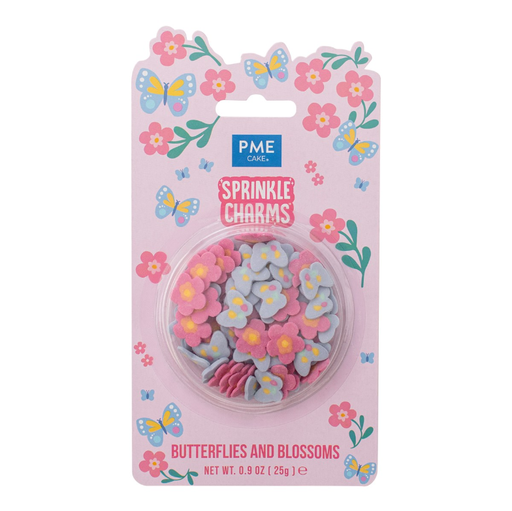 [00075316] MIXED SUGAR DECORS FLOWERS & BUTTERFLIES 25G