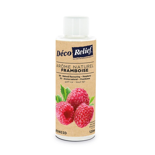 [00075345] DECORELIEF NATURAL FLAVOURING 120ML RASPBERRY
