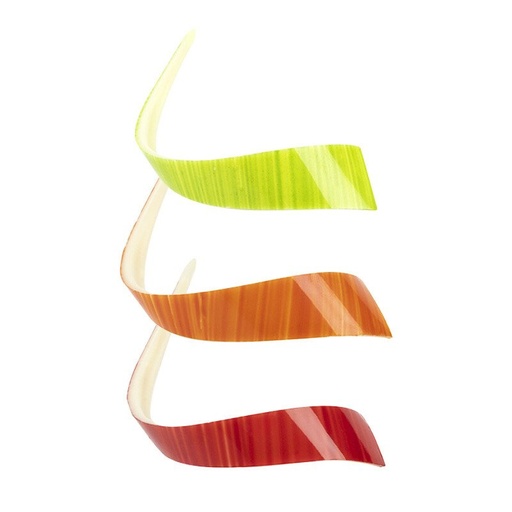 [00075433] 1032229 BOUCLE ORANGE, ROUGE ET VERTE 1,5 X 9CM 120PCS 