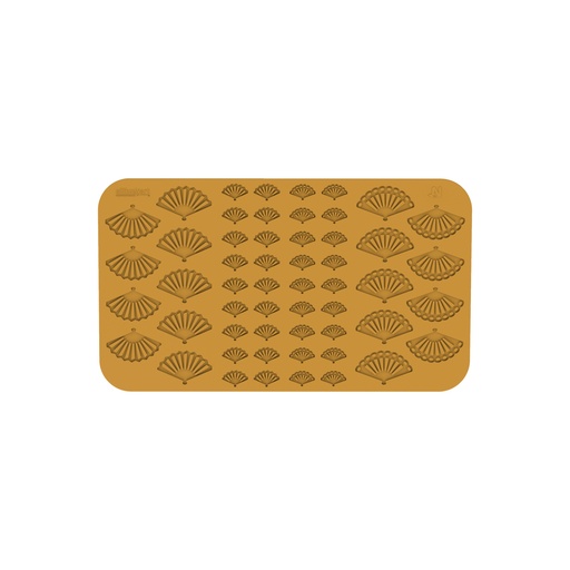 [00075492] SILIKOMART SILICONE MOLD VENTAGLIO N.9 70 x 44MM - N.18 34 x 22MM - N.18 33 x 20MM - N.9 73 x 44MM HT 2MM