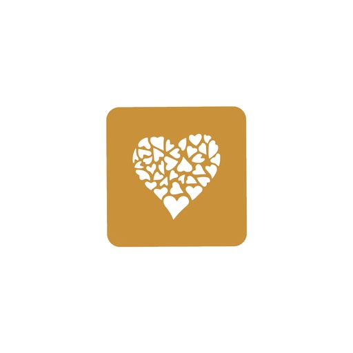 [00075495] SILIKOMART SILICONEN MAL STENCIL AMORE SET VAN 2 100 x 98MM HT 1MM