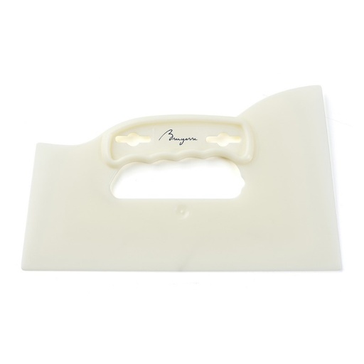 [00075603] DEEGSCHRAPER – SPATEL MET WITTE HANDGREEP BRUYERRE 260 x 155 x 1MM