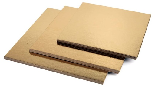 [01021123] SOUS-TARTE CARRE DORE 28 CM PAQUET 50 PIECES ***UNIQUEMENT BARCHON***