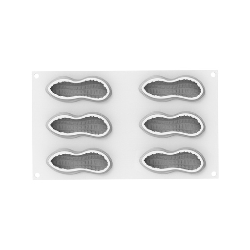 [00098050] SILIKOMART - MOULE TROMPE L'OEIL - ARACHIDE 100 N°6 107 x 43MM HT 40MM + CUTTER