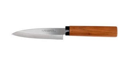 [57661256] KAI COUTEAU COUTEAU FRUITS 9CM A/PROTÈGE LAME BOIS