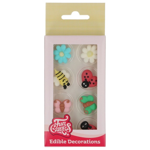 [00098244] FUNCAKES LENTE TUIN SUIKERDECORATIES 8STKS