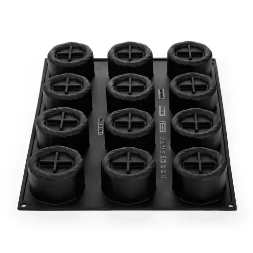 [00098297] PAVOFLEX "BASKET" MOLD TROMPE L'OEIL 40 x 30 CM - DIAM 74MM H 45MM 135ML - 12 CAVITIES