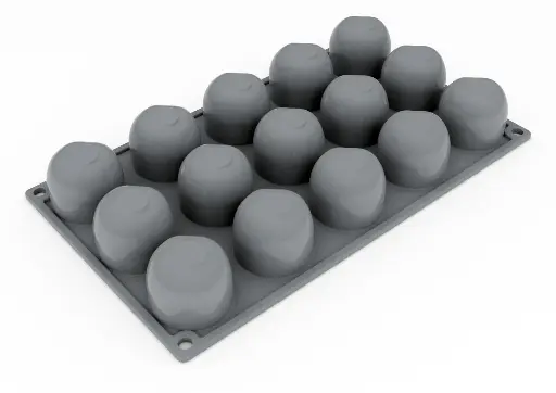 [00098309] PAVONI - TROMPE L'OEIL MOLD 300 x 175MM - APPLE - DIAM 45MM H 37.5MM 46ML - 15 CAVITIES