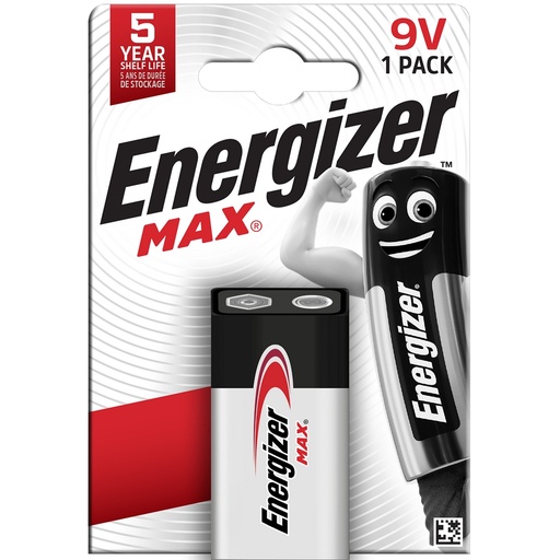 [00098573] ENERGIZER MAX 6LR61 9V BATTERY BL1 1PC