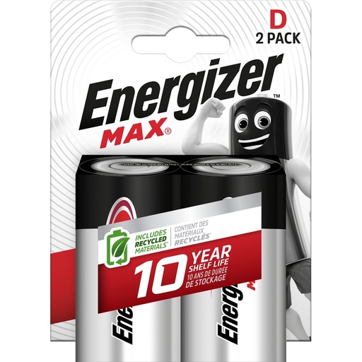 [00098575] PILE ENERGIZER MAX LR20 D BL2 2PCS