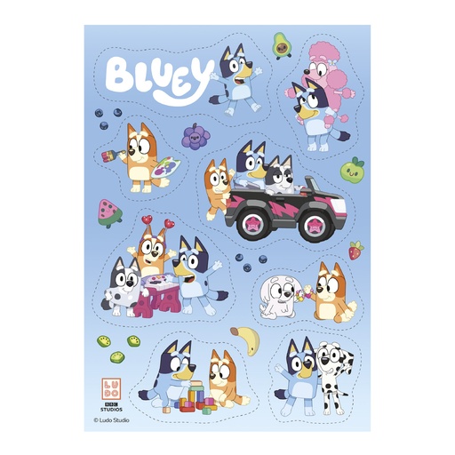[00098703] DECORS BLUEY ET BINGO EN AMIDON A DECOUPER 8PCS 