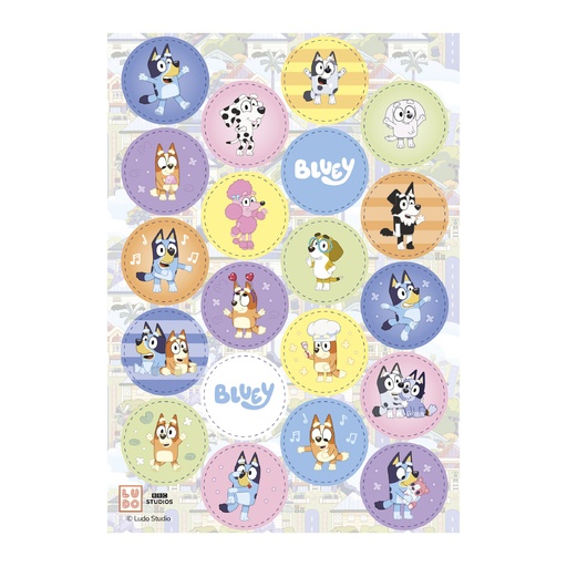 [00098704] MINI DISQUE BLUEY ET BINGO EN AMIDON DIAM. 3,4CM 20PCS  