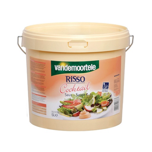 [06100571] VANDEMOORTELE SAUCE COCKTAIL RISSO SEAU 5L