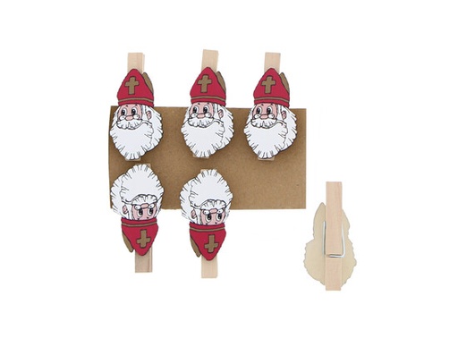 [00098804] SAINT NICHOLAS CLIP 6PCS 30 x 15MM H 60MM