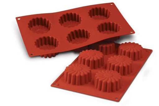 [70408218] SILIKOMART VORM ANTI-AANBAKPLAAT SF056 1/3-50°6 MADELIEFJES DIAM 70MM H 28MM 80ML