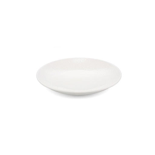 [00098907] BONBISTRO ASTRO - WHITE PORCELAIN DEEP PLATE 25.5 CM H 4.5 CM