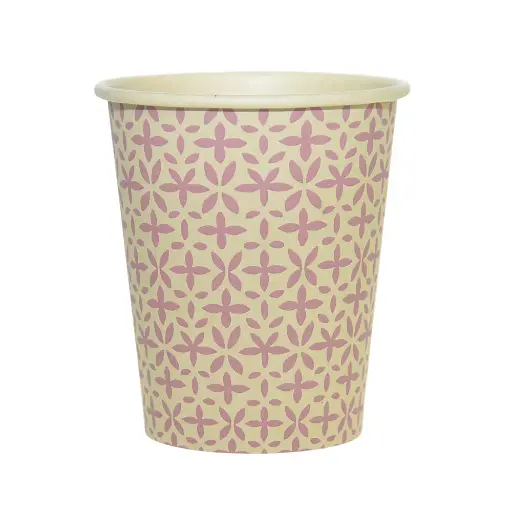 [00099075] RED AZULEJO CARDBOARD CUP 180 ML 25 PCS